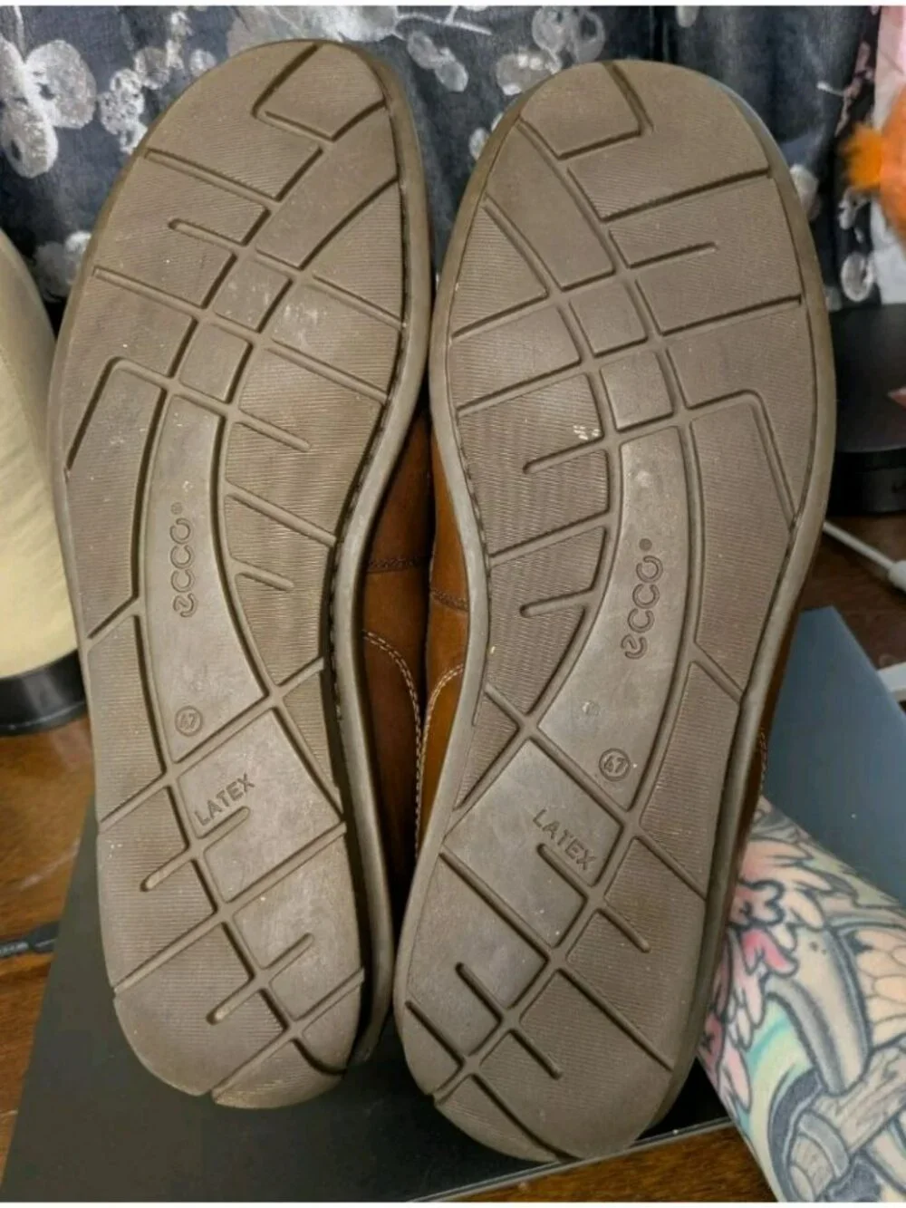 Ecco Leather Penny Loafer Slip On Dress Men's Shoes US 13-13.5 Extra Width